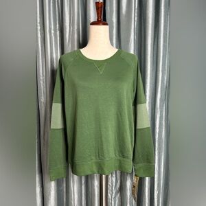 Muk Luks Olive Green Crewneck Sweatshirt LARGE NWT
